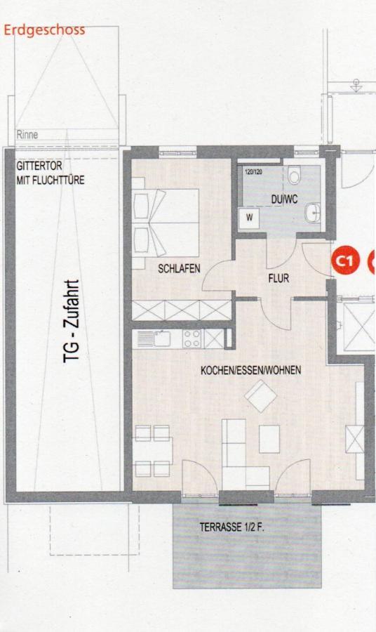 Antike & Modern Deluxe 2 Mit Terrasse Appartement Leipheim Buitenkant foto